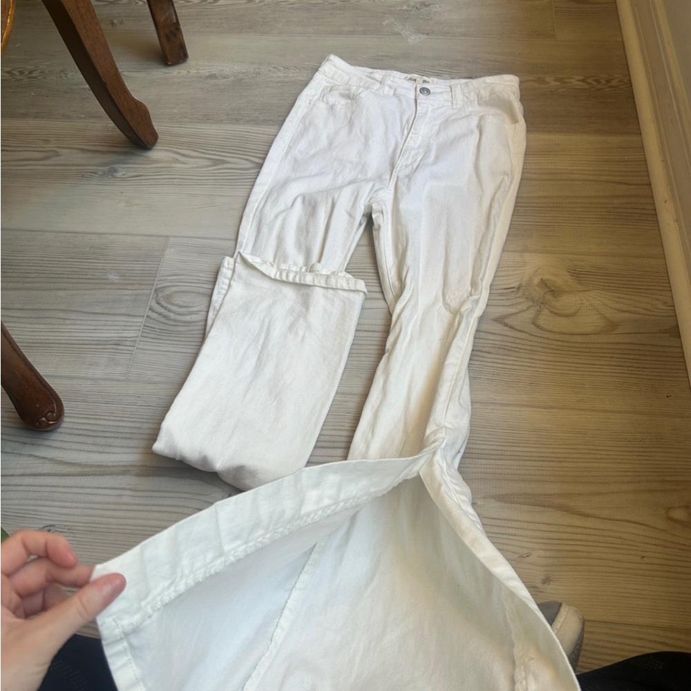 White Flare Pants